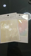 Nail-Sticker Lines Adhesive Striping-Tape Rose-Gold Silver 3D Curve 1piece