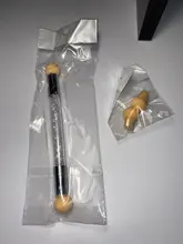 Cepillo de doble cabeza para uñas, mango de purpurina para espejo, esponja lavable para arte de uñas, pintura de puntos en polvo, equipo de manicura GL945, 1 Uds.