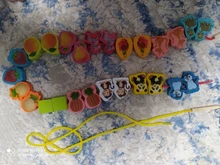 Juego de 26 unidades de animales de madera con cuentas para niños, juguete educativo para el aprendizaje y el desarrollo de frutas, 2,5 cm, WYQ