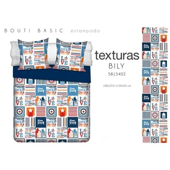 

TEXTURES HOME SECRET Quilt Bouti Summer Basic BILY Blue 180X255 CMS