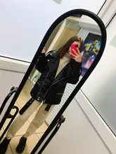 Jacket Coat Fitaylor Faux-Leather Loose Outwear Casual PU Sashes Black Tops Bf-Style