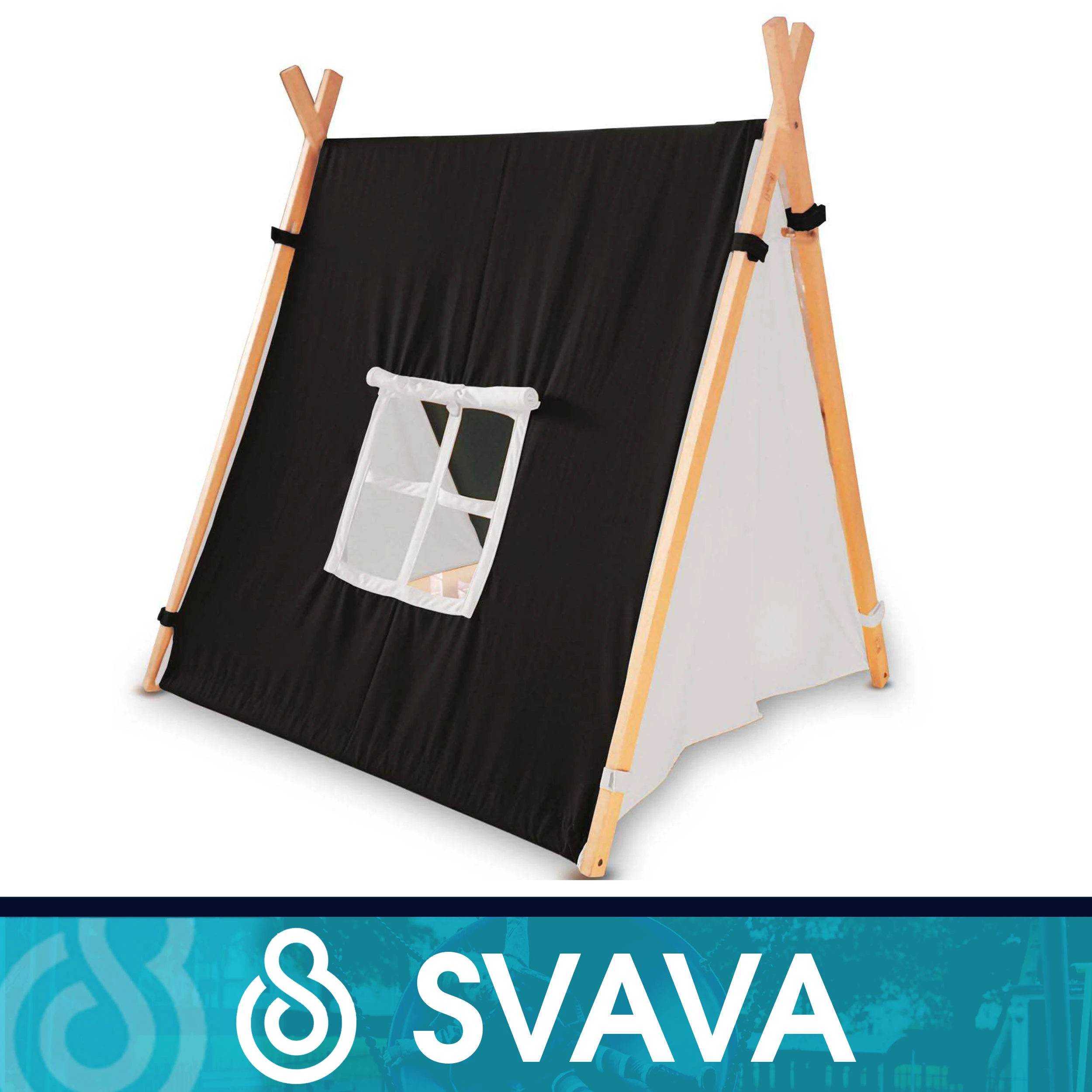 Nursery Wooden Kids Play Teepee Tent For Indoor Outdoor Svava Montesorri Wooden Kids Play Tent Play House Toy Tents Aliexpress