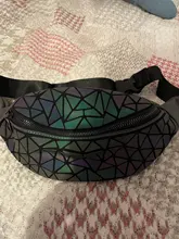 Riñonera luminosa de cuero para mujer, bolso de cintura, a la moda, 2020