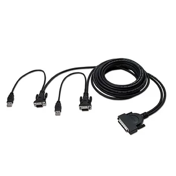 

OmniView ENTERPRISE Serials Dual-Port USB KVM Cord, 3.6m cord for video, keyboard and Mouse (kvm) 3,6 m Black