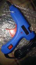 Pistola de pegamento de fusión en caliente de 20W con barras de pegamento, Mini pistolas industriales, herramienta de temperatura térmica eléctrica con palos de 7*100MM