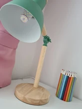 Desk-Lamp Eye-Protection Wooden Bedroom Reading LED Home-Decor Living-Room Creative Nordic