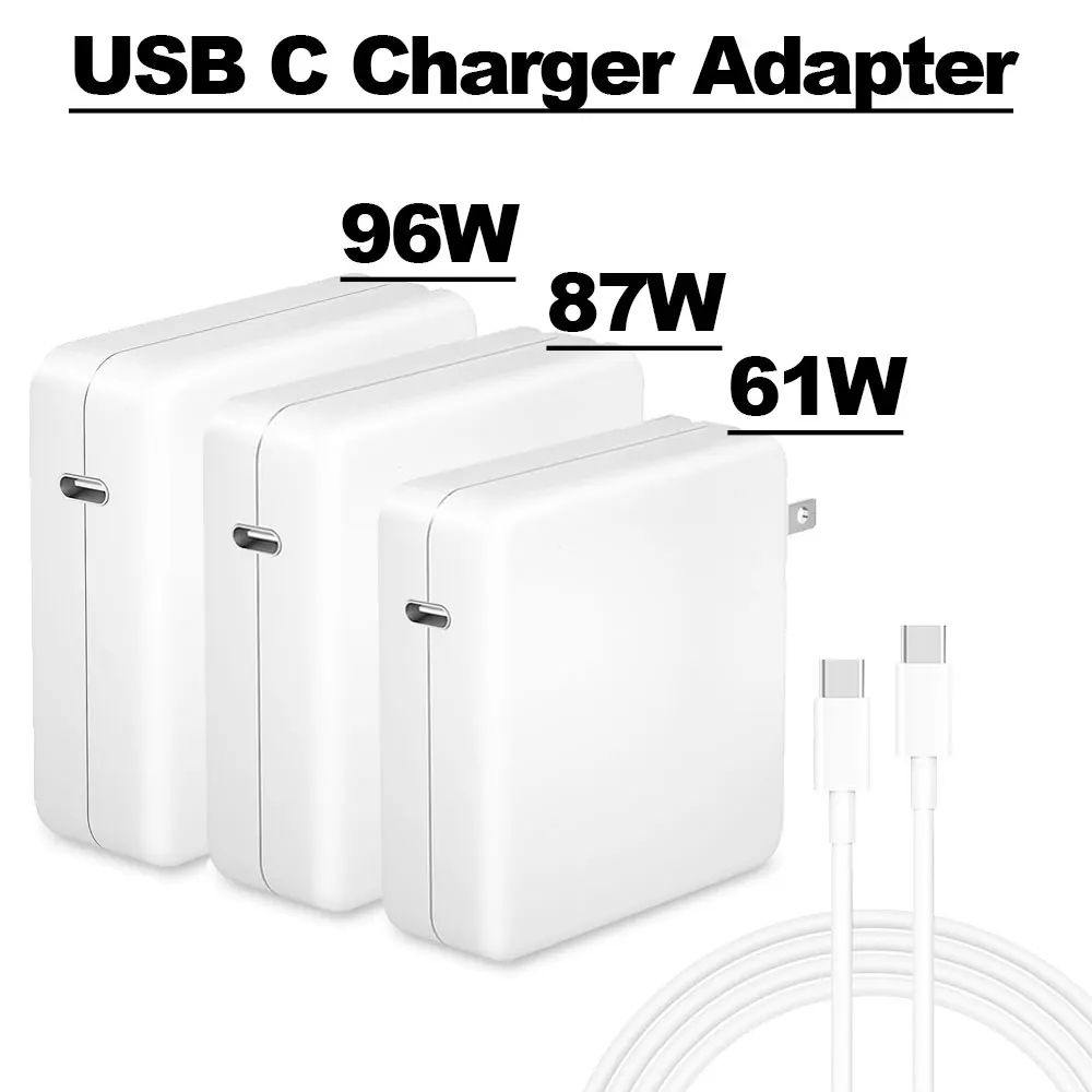 96W 87W 61W USB C PD Laptop Adapter for New Macbook Pro Air 13 15 16-inch A1706 A1707 Fast Charger Apple iphone iPad |