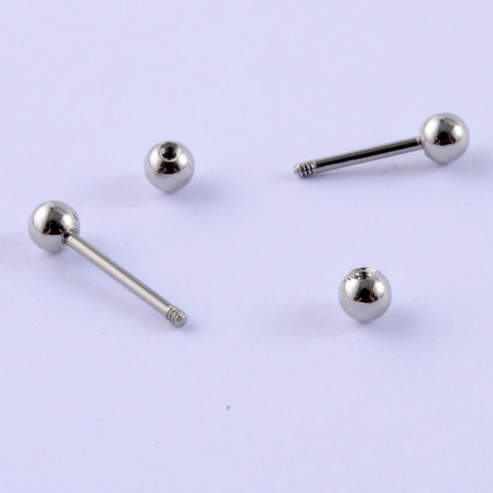 Piercing all'orecchio in acciaio inossidabile Tragus cartilagine Piercing colore argento orecchino a sfera conchiglia orecchio lobo Stud Helix cartilagine Piercing gioielli