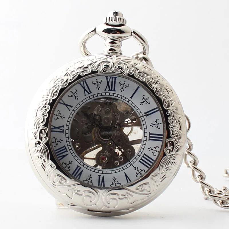 Vintage Mechanical Automatic Pocket Watches For Men Magnifying Glass