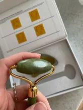 Gua Sha-Rodillo de Jade Natural, masajeador de cara delgada, herramientas de elevación, piedra verde, antiedad, arrugas, belleza de la piel, conjunto de cuidado