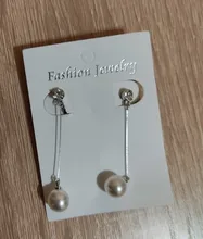 Pendientes de Clip para oreja de estilo coreano para mujer, sin perforación, perlas largas, sin orificio de oreja, joyería