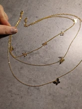 Modyle-collar con colgante de mariposa para mujer, joyería con diamantes de imitación brillantes, llamativo, gargantilla de cristal, para regalo