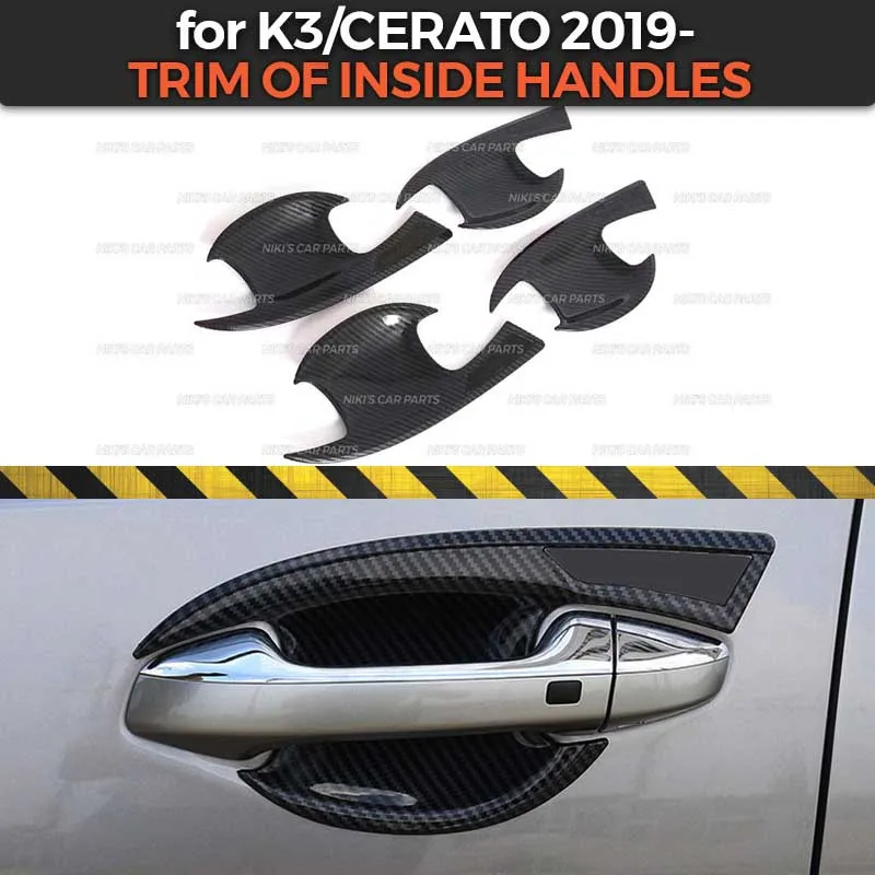Обшивка внутренних ручек для KIA K3/Cerato-ABS пластик 1 комплект/4 шт. молдинг украшения автомобиля