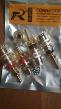 Connector Terminals Amplifier-Speaker Binding-Post Hifi-Cable 4PCS 4MM Gold-Plated Gold-Plated