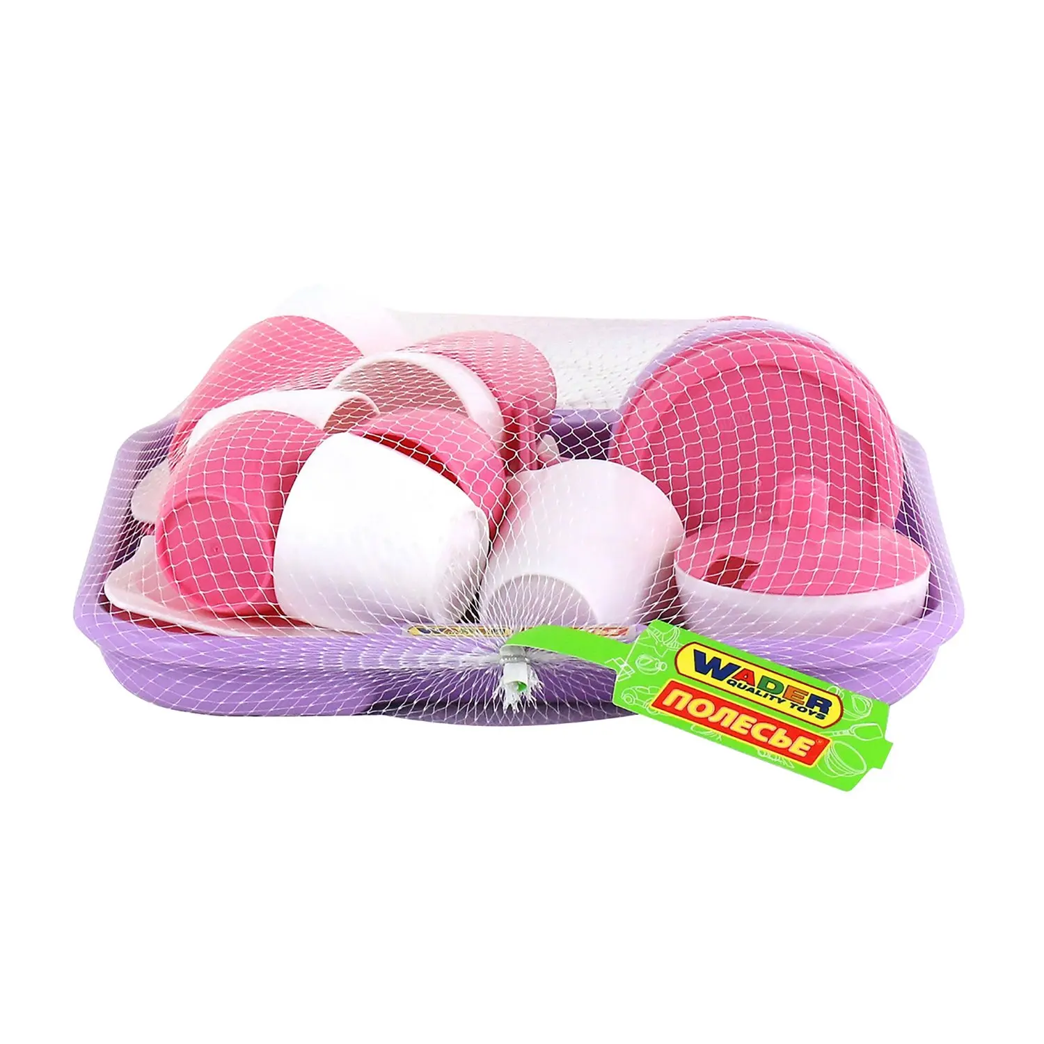 Набор посуды Полесье Алиса с подносом на 4 персоны (Pretty Pink)