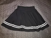 Falda elástica para mujer, Faldas por debajo de la rodilla plisadas en negro, Sexy, a rayas, Mini Faldas para la escuela, 2020