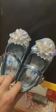 Disney-zapatos de princesa Elsa para niña, zapatos de vestir de dibujos animados de Frozen para niña, zapatos de fiesta de moda con tacones altos, regalo de Navidad