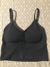 Sujetador deportivo de yoga para mujer, chaleco acolchado, sexy, para correr, gimnasio, sin aros, transpirable, para dormir, a prueba de golpes