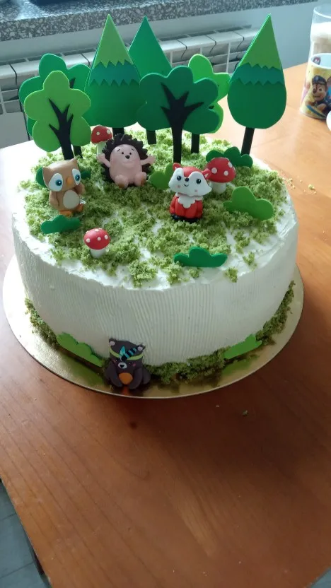 Forest Jungle Party Cake Topper Cartoon Fox Lion Felt Tree Animal Cupcake Toppers For Baby Shower Kids Birthday Cake Decoration Cake Decorating Supplies Aliexpress