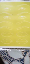 Maquillaje permanente para todas las series, labios de cejas para principiantes, entrenamiento de piel, tatuaje en blanco practicar, hoja de piel de 20x15cm