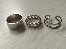Conjunto de anillos circulares Punk para mujer, Hiphop/Rock, accesorios de dedo con índice de apertura, hebilla de junta, joyería