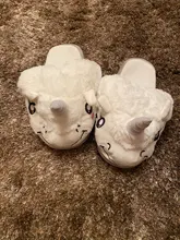 Fralosha nuevo invierno pantuflas de peluche para interior zapatos de Casa unicornio zapatillas para adultos de dibujos animados de piel Unisex interior Chausson Licorne