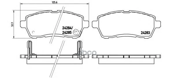 Колодки Тормозные Ford Fiesta 08-/Mazda 2 07- Передние Brembo P16013 Brembo арт. P16013
