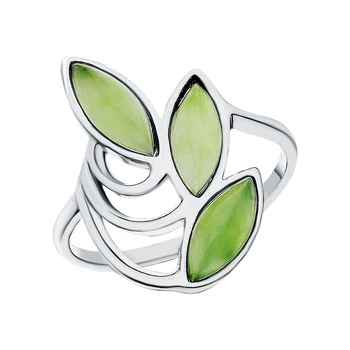 

Silver ring with Jade sunlight sample 925