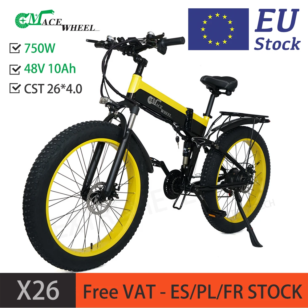 CMACEWHEEL X26 E-bike 750W 48V 10Ah Electric Bike Bicycle CST 26