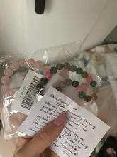 Pulsera elástica de cuarzo con piedra Natural para mujer, brazalete de color rosa en polvo, 2021