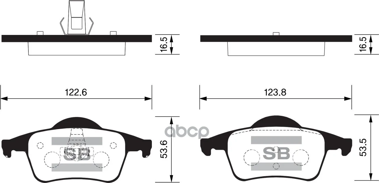 Колодки Тормозные Volvo S60 00-/S80 98-06/V70 97-/Xc70 97- Задние Sangsin Brake Sp2123 Sangsin brake арт. SP2123