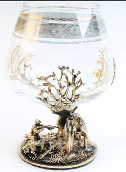 

Business souvenir glass for Cognac "hunting for Moose", in the package
