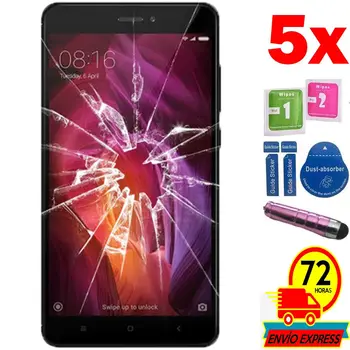 

5x Protectors Screen Tempered Glass for for Xiaomi Note Redmi 4X (Not Full SEE INFO) PEN