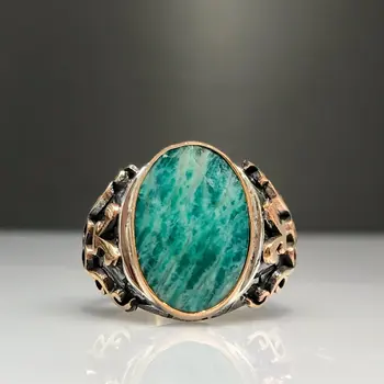 

Indian Safiri Stone Hand Production Silver Special Design Men 'S Ring
