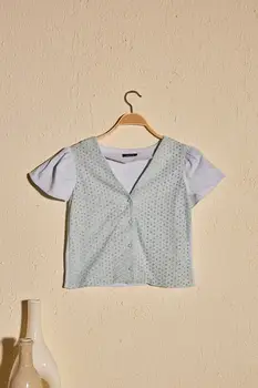 

Trendyol Ruched Button Knitted Blouse TWOSS20BZ1367