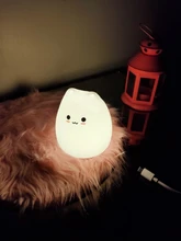 Night-Lamp Animal-Light Touch-Sensor Desktop-Decor Gift LED Bedroom Holiday Colorful