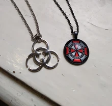 Badge Necklace Jewelry Pendant Umbrella Crystal Biochemical Gift Convex Round Glass Company