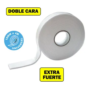 

Starplast Espuma tape adhesive double expensive, Extra strong, Blanca, 2MM x 18MM x 4M