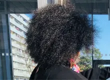 Yaki recto Afro corto sintético, pelucas para mujeres negras africanos Fluffy Pelo Rizado marrón oscuro Natural de Color rojo Cosplay