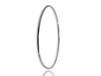 

Type cana or smooth bangle thin 2.95mm with rhodium finish