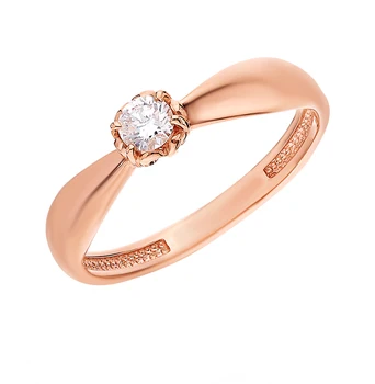 

Gold ring with diamonds sunlight sample 585
