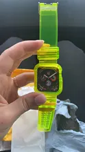 Correa de silicona transparente para Apple Watch Series Se 6 5 4 3 2, banda de 40mm 44mm para Iwatch Se 5 4 3, Correa impermeable de 38mm 42mm