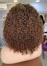 Rebecca Remy-extensiones de pelo ondulado brasileño, cabello humano precoloreado de 100g, ombré, marrón, T1b/30, para extensiones de cabello de salón