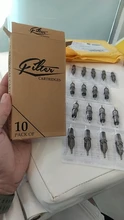 Agujas con filtro para cartucho de tatuar, sistema de agujas para máquina de tatuaje, revestimiento redondo, #10, de 0.30 mm, 10 unidades por lote