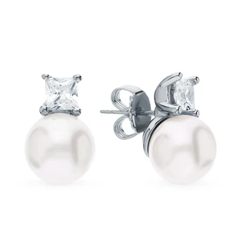 

Silver earrings with pearls sunlight sample 925
