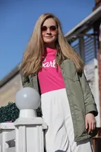 Shirt Jacket Outwear Oversized Coat Spring Warm-Button Thin PUWD Chic Fashion Woman Ladies