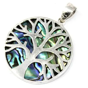 

Silver pendant Tree of Life 30mm-Abalone