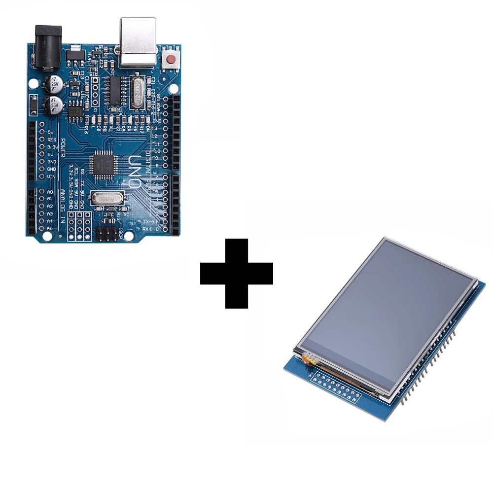 ShenzhenMaker магазин 2,8 дюймов Tft Lcd нажатие на экран дисплей модуль+ Uno R3 макетная плата для Arduino Diy Kit