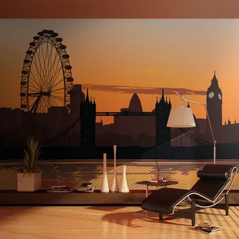 

Wall mural-view on London Eye - 200x154 cm