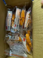 3M-tapones para los oídos de espuma tipo bala, 1100, antiruido, para dormir, naranja